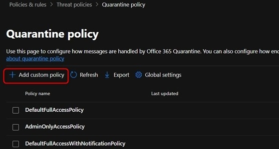 Add Custom Policy